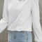 Textured Round Neck Long Sleeve Top