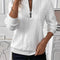 Texture Half Zip Long Sleeve Sweatshirt