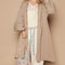 POL Flower Lace Trim Open Front Longline Cardigan