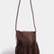 Fame Faux Suede Fringe Rectangle Crossbody Bag